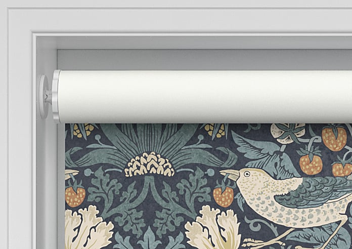 William Morris At Home Strawberry Thief, Indigo - Twist&Fit Roller Blind - Image 9